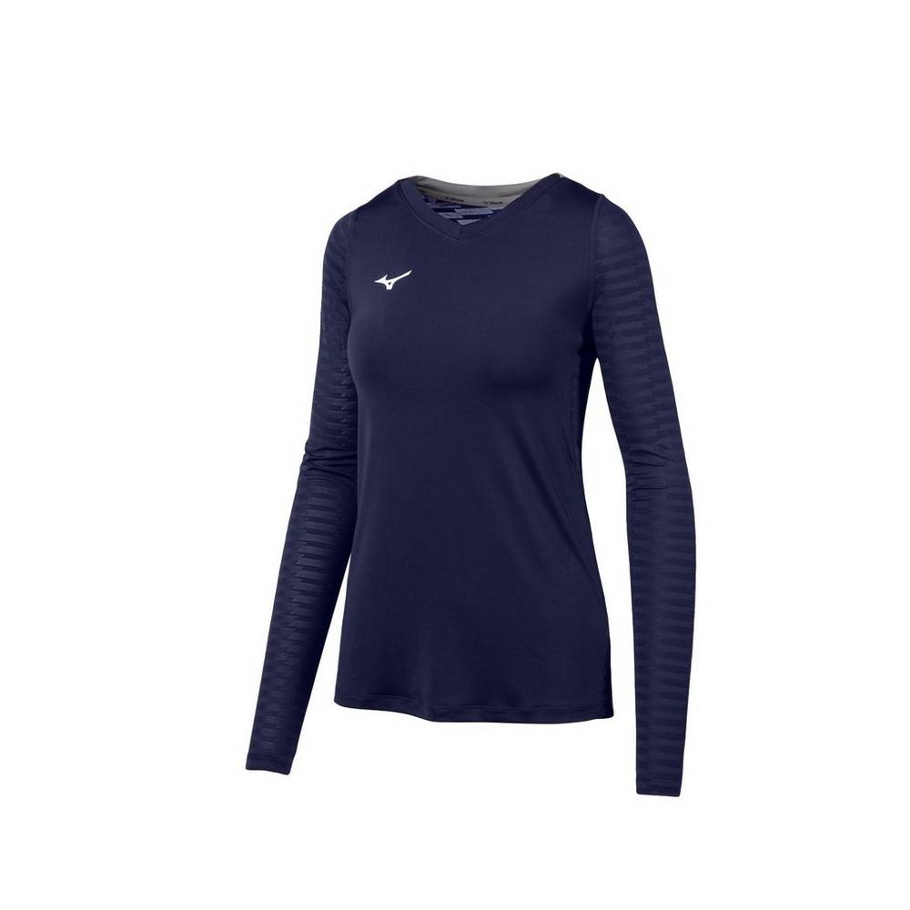 Mizuno United Long Sleeve - Bayan Forma - Lacivert Türkiye (UXCJBM-548)